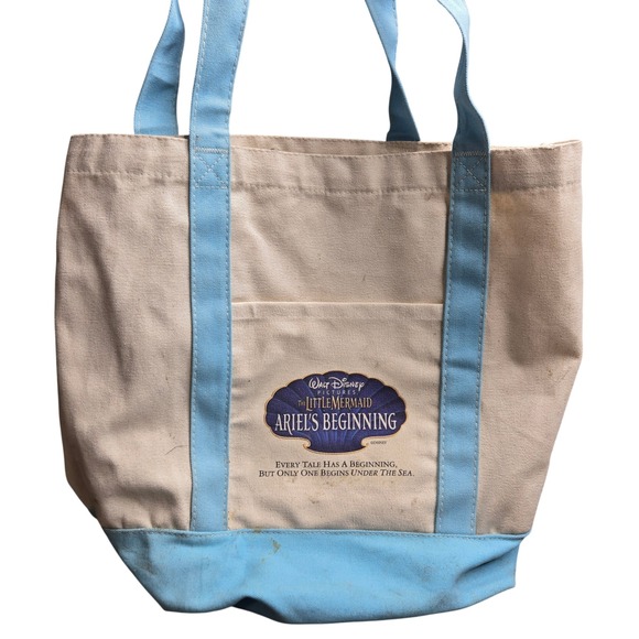 Gemline Handbags - Gemline Disney Little Mermaid Ariel Beginning Canvas Boat Tote Bag Blue 144-B